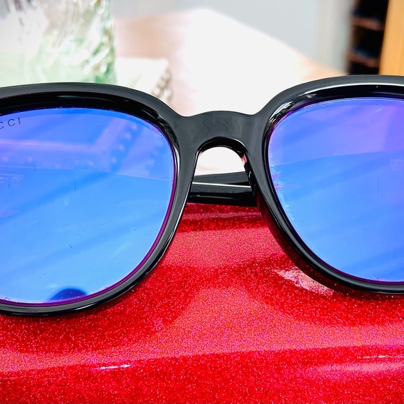 SOLD!! GUCCI BLACK OVAL SUNGLASSES GG1237Sool - Picture 7 of 13